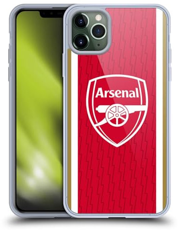 Head Case Designs Officially Licensed Arsenal FC Home 2023/24 Crest Kit Gel Case [Military Grade Protection] Compatible with Apple iPhone 11 Pro Max and Compatible with MagSafe