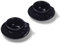 Terra Home 2er Cappuccino-Tassen Set - Schwarz, 200 ml, Glossy, Porzellan, Dickwandig, Spülmaschinenfest, italienisches Design - Kaffee-Tassen Set mit Untertassen