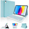 LAMA Custodia con Tastiera per iPad 11th A16 11 2025, iPad 10th Gen 10.9 2022, Custodia Protettiva Sottile con Tastiera Bluetooth Wireless Staccabile e Portapenne Blu