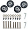 Bimhayuu Ersatzrollen für Gepäck, Koffer, 4 Stück, PU-Lagerräder, Gummi, Lenkrollen mit Lagern, Reparatur-Kits, Skate-Ersatzräder (40 mm x 18 mm)