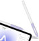 Nearockle Vollständige Abdeckung Transparent Silikon Hülle kompatibel mit Apple Pencil 2. Generation, Sechseck Fallschutzhülle Griffhalterung Case Schutzhülle Zubehör(Lila)