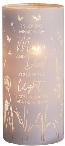 Widdop Thoughts of You LED Memorial Tube Light - Mum & Dad - Commemorative Light Present Memory Sentimental Message