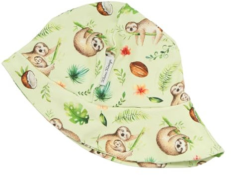Kleine Könige Sonnenhut Sommer Mütze Baby Jungen · Modell Kokosnuss Faultier Lazy Summer Lemon · Ökotex 100 Zertifiziert · Größe 110/116