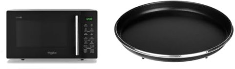 Whirlpool MWP 253 SB - Dimensioni 48,3cm x 41,9cm x 28,1cm, Forno Microonde 25 Litri & AVM250 - Libera installazione Piatto Crisp piccolo per forno a microonde