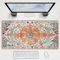 Boho-Gaming-Mauspad, erweitert, 3XL, Teppich, Bohemian, Retro, große Schreibtischunterlage, rutschfeste Gummiunterseite, genähte Kanten, lange Schreibtischunterlage für Schreibtisch, Büro, PC, Gamer,