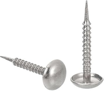 sourcing map 50Pcs Upholstery Nails, 8x20mm Upholstery Tacks Furniture Tacks Round Head Decorative Tacks for Sofas Beds DIY Project, Silver