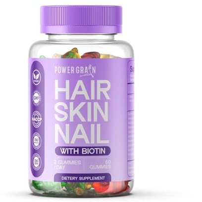 Hair Skin and Nails Gummies – 5000 Mcg Biotin Vegan Vitamins for Men & Women – Promotes Healthy Hair Growth, Strong Nails, Radiant Skin – 10X Extra Strength Formula