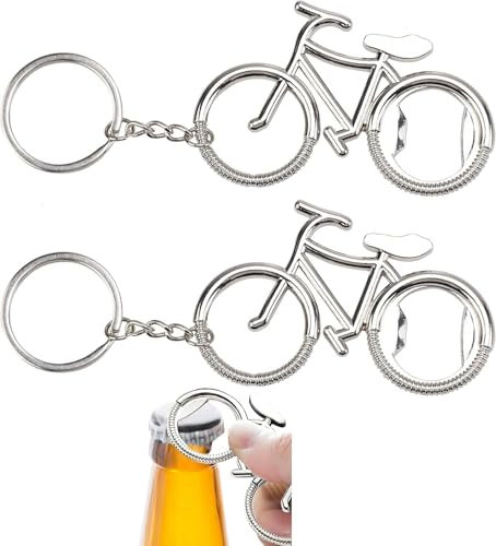 Portachiavi apribottiglie Bici, apribottiglie Bici, Portachiavi apribottiglie, Chiave apribottiglie Mini, portachiavi apribottiglie, apribottiglie Portatile, Chiave Ciondolo apribottiglie (2 Pezzi)