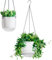 Calvalor 13.5/21cm 2er Set hängepflanzen Topf Hängeblumentöpfe aussen Hängeampel außen blumenampel hängend innen hängetopf für Pflanzen Hängetöpfe hängender blumentopf