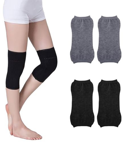 2 Paia Di Calde Ginocchiere Elastiche, Ginocchiere In Maglia, Imbottiture Per Le Gambe, Prodotti Per La Protezione Delle Ginocchia, Ginocchiere Antiscivolo