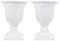 2 macetas clásicas tradicionales de plástico para interiores y exteriores, macetas altas para jardín