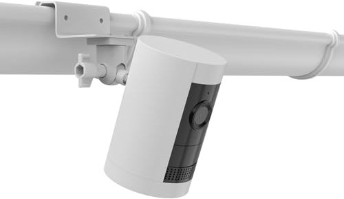 HOLACA Gutter Mount Compatible with Rin g Outdoor Camera Battery/Plug-In, Stick Up Cam (Pro), Indoor Camera, Outdoor Camera Plus, Spotlight Cam (Pro/Plus), Blink Cameras, White