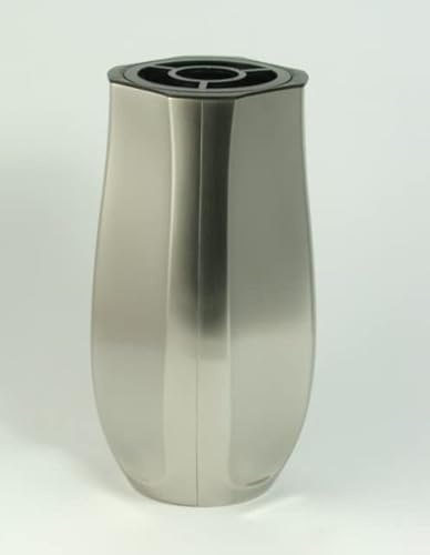 Elegante Grabvase aus Edelstahl mat 24,5 cm