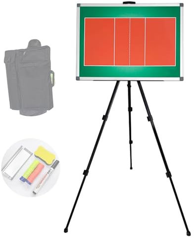 SCBTGKLN Magnetische Volleyball-Coaching-Tafel, Große Taktiktafel Mit Dreibein, Tragbares, Trocken Abwischbares Klemmbrett-Set, mit Tragetasche
