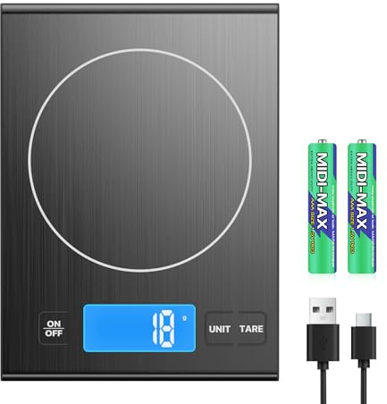 Diyife Bilancia Cucina Digitale,USB Carica,1g/15kg