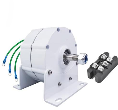 AISINILALAO 12000W Mit Permanentem Magnet-Elektromotor-Generator, 12V-220V Getriebeloser 3-Phasen-Wechselstrom-Generator Für Windturbine Und Wasserturbine (Mit Gleichrichter),48v