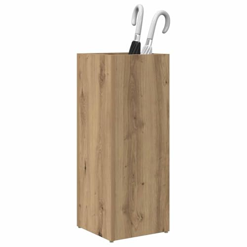 vidaXL Sonnenschirmhalter mit Speicher Artisan-Eiche 25 x 24,5 x 64 cm, Kompakter Regenschirmständer, modernes Design, robuster Stauraum, vielseitiger Halter, praktischer Organizer