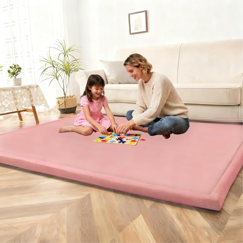 Lrisveana Teppich für Kinderzimmer 3CM Krabbeldecke fürs Kind 180 x 200 cm Kinderteppich Babymatte aus Memory Schaum Dicker Kinder Spielteppich