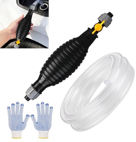 Kinesgsg Pompa Manuale, Pompa Benzina con Tubo Sifone da 2m, Pompas Travaso Gasolio Portatile, Pompas Manuale Carburant Multifunzionale, per Combustibile Benzina Gas Olio Petrolio
