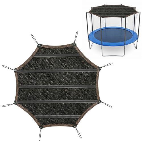 Katomi Trampolin Sonnenschutz 305 cm (10 ft) für 8 Stangen | 85g/m², Atmungsaktives Sonnensegel, Verstärkte Gurtbänder, Anti-Durchhang Dach, Outdoor Garten