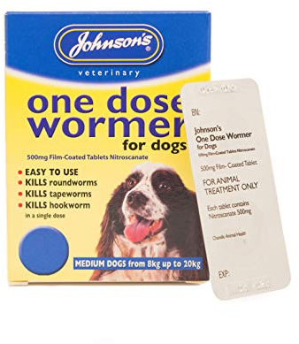Johnsons Vet Easy One Dose Wormer, Size 2