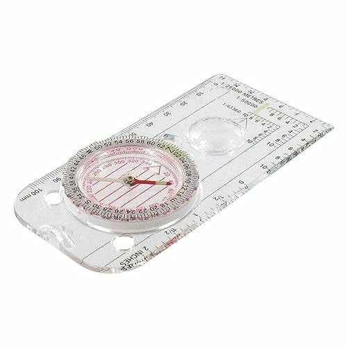 Highlander Pathfinder Military Map Compass - Clear