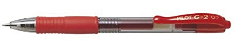 Pilot G207 Retractable Gel Rollerball 0.7 mm Tip (Box of 12) - Dark Red