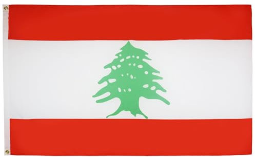 BANDIERA LIBANO 150x90cm - BANDIERA LIBANESE 90 x 150 cm - AZ FLAG