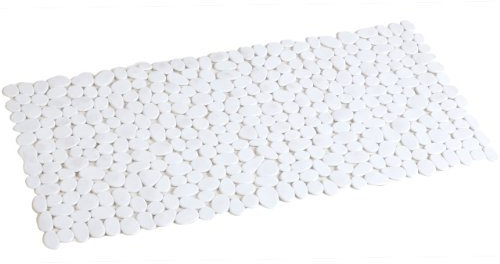 AWD Badewannenmatte Weiss Stone BADEWANNENEINLAGE Antirutschmatte Kiesel-Optik Stone Wanneneinlage-Schadstoffrei Design