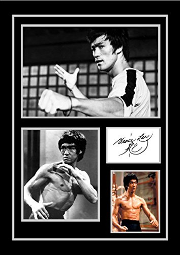 Gerahmter Bruce Lee Autogramm Print
