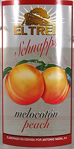 Schnapps Peach Bouteille en plastique de 1 litre avec 12% d'alcool