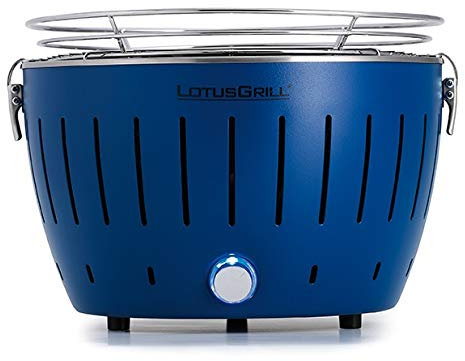 LotusGrill - Barbacoa compacta en 6 colores, azul intenso