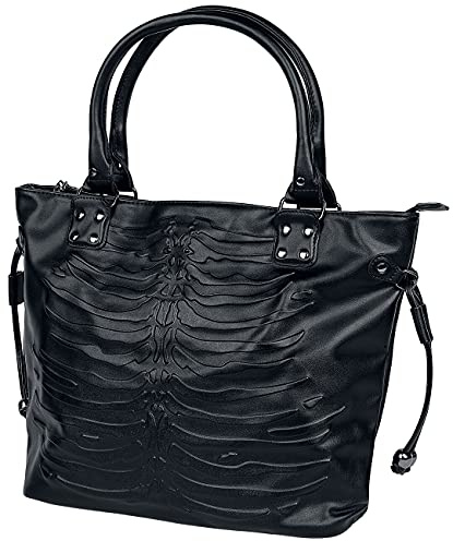 Banned Alternative Skeleton Bag Frauen Handtasche schwarz Rockabilly, Romantik