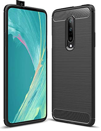 Dhongf Cover Compatibile OnePlus 7 Pro,Materiale TPU di fascia alta Antiscivolo Anti impronta digitale Resistenza agli urti custodia OnePlus 7 Pro Cover (Nero)