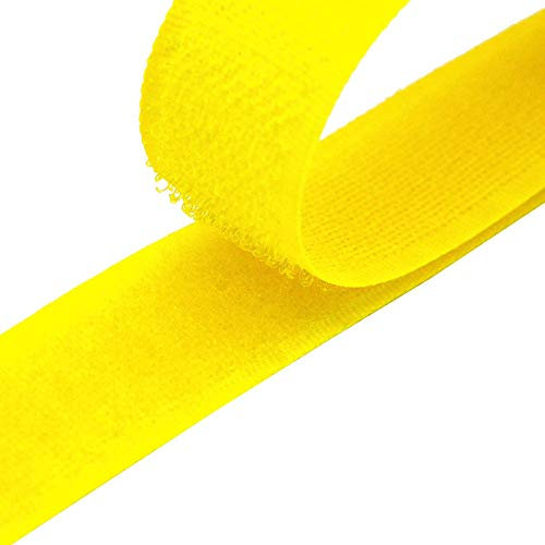 4m Klettband zum Nähen 20mm Flausch- & Hakenband 50 Farben Klettverschluss, Größe:20mm, Gurtband:506 sonnengelb