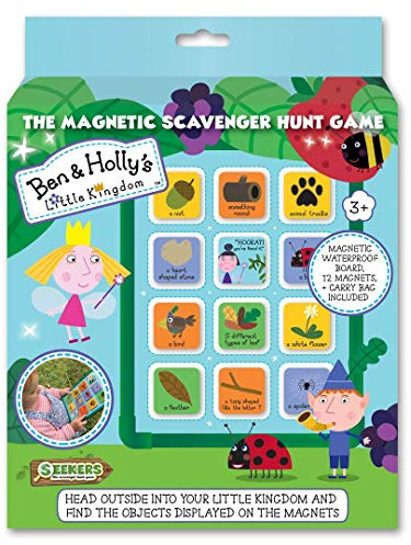 SEEKERS Ben and Holly's Scavenger Hunt Game - Starter Kit With Magnetic Board. Outdoor Nature Treasure Hunt. Ideal For Sensory Play and Travel. Outdoor Games for Kids. Add-On Sets Available.