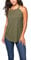 Opna Rocker Tanktops für Damen, Workout-Tank-Tops, hoher Halsausschnitt, Neckholder-Tops für Damen, Militär Green Frost, Mittel