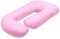 Vitabo weiches Schwangerschaftskissen G-Form | ergonomisches Seitenschläferkissen Stillkissen | Flexibles Stützkissen und Kniekissen für erholsamen Schlaf | 110x70 cm (Rosa)