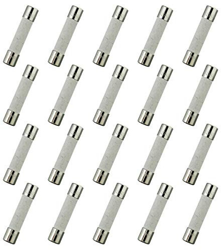 HUAREW T20AL250V 20 Stück 6x30 mm 0,24 x 1,18 Zoll keramik langsam schmelzen sicherungen 20A 250V
