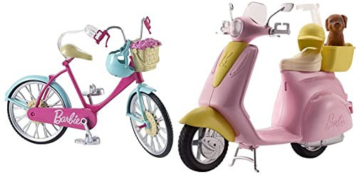 Barbie DVX56 FRP56 Motorroller, pink & DVX55 - Fahrrad