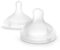Suavinex, Pack de 2 Tetinas Fisiológicas Sx Pro de Silicona, para Biberones Suavinex, Tetina de Flujo Medio (M), Tetina para Leche, Zumo o Agua, Tetina +3 Meses, con Válvula Anticólico, 2 Unidades