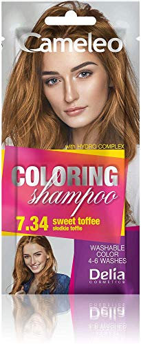 Cameleo - Tönungsshampoo - Sweet Toffee - schnelle und einfache Farbauffrischung Farbe in Farbe - ohne Ammoniak und Oxidationsmittel - Shampoo im Beutel - 40ml