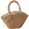 rismart Sac fourre de Plage, Sac à mains Paille Femme Panier Kaki