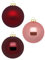 Inge Glas Weihnachtskugeln 10cm in Karton-Box | 6 XL Christbaumkugeln groß | Kugeln aus Glas (Vintage Rose | Bordeaux Altrosa)