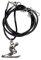 Miniblings Skifahrer Kette Halskette Winter Alpen Wintersport Ski Schnee - Handmade Modeschmuck - Lederkette Leder