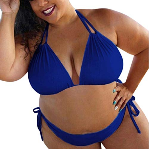 Maillot De Bain Fille - Col V avec Volant Bikini Rembourré Monokini Trikini Maillot De Bain Tendance Vetements Femme Ete