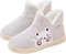 GILKUO Pantofole Stivaletto Donna Invernali Stivaletti da Casa Alte Ciabatte Stivali Calde Pelose Peluche Antiscivolo Chiuse Grigio Taglie 38 39