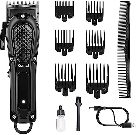 KEMEI Haarschneidemaschine für Männer, professionelles Haarschneidemaschinen-Set, Friseurschneidemaschine zum Haarschneiden und Pflegen, wiederaufladbares Haarschneider-Set für den Haushalt