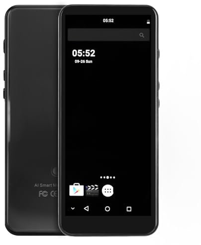 Portable MP4 Player, WIFI MP4 Player with 5.0 In LCD Touch Display, MP3 &MP4 Player with Speaker, Bluetooth Music Player 128GB, Rechargeable USB C (Black)