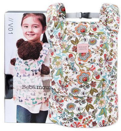 Bebamour Puppentrage für Mädchen, 3 in 1 weiches Tragetuch für Kinder, 100% Baumwolle Puppenzubehör(A Wild Flower)